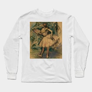 Dancer with a Fan by Edgar Degas Long Sleeve T-Shirt